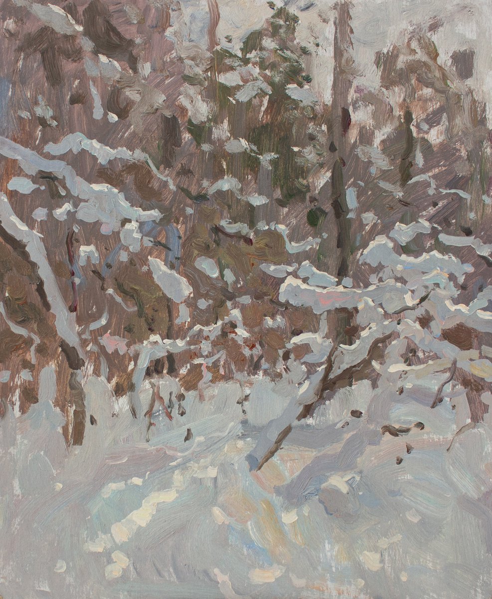 Winter silence in the forest by Ekaterina Belaya