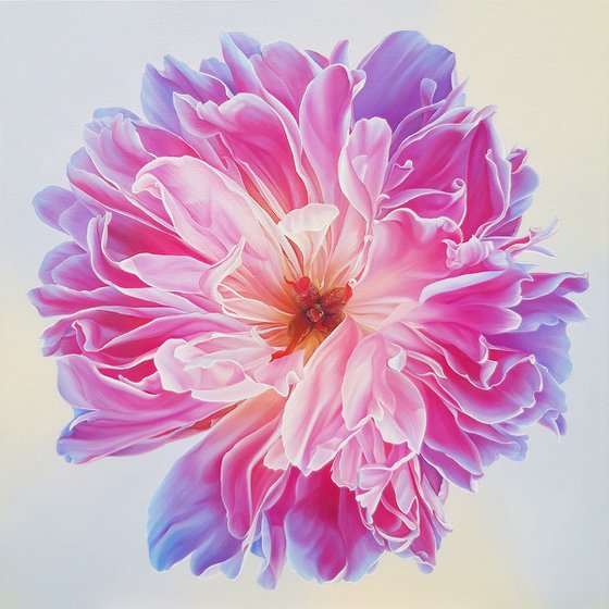 "Sweet love", realistic pink peony