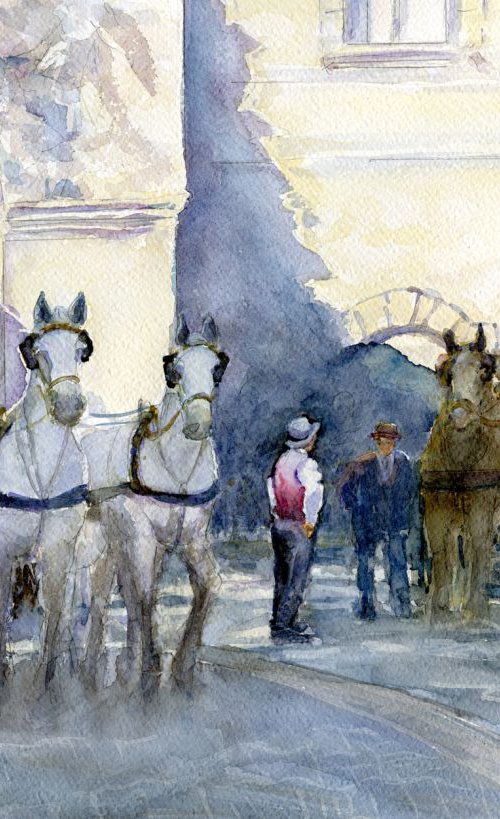 Horses waiting 11 by Jenny Alsop