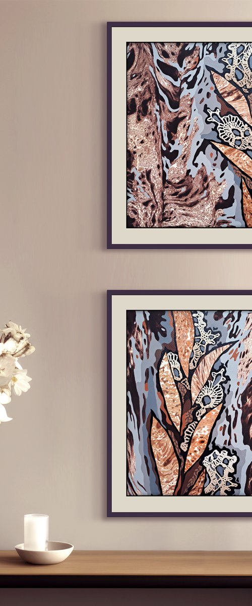 Night Garden, set of 2 by Mariia Raskin