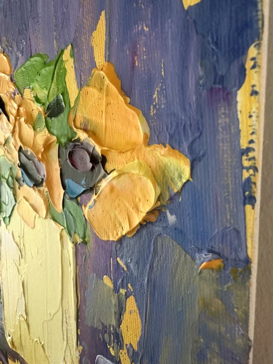 Yellow flowers acrylic