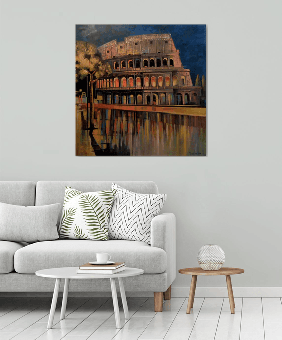 " Colosseum " - 100 x 100cm Original Oil Painting