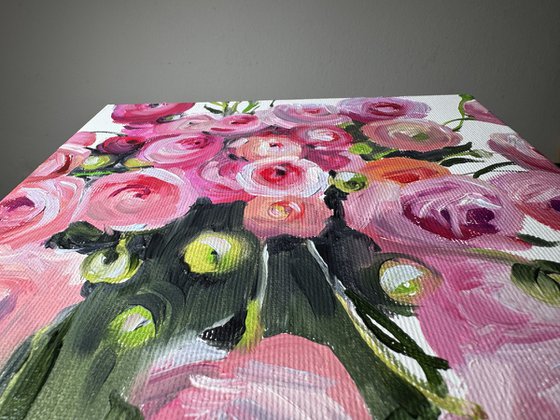 A Bouquet of Ranunculus Flowers