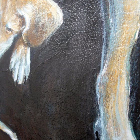 Ears, paws and tail. (Ears)