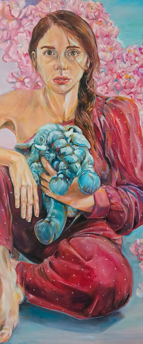 Childish self-portrait by Cristina Ricatti