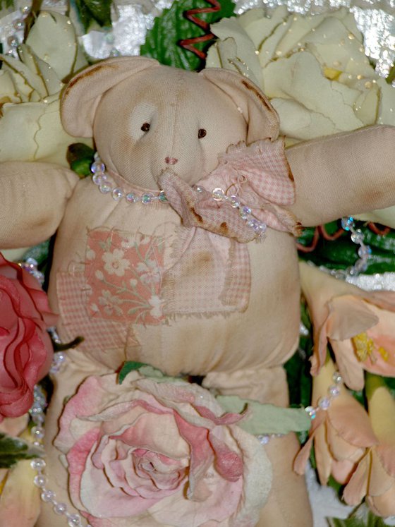 Sweet Bear - Mixed Media Nursery Room Decor by Kathy Morton Stanion