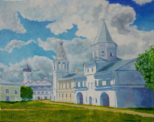Novgorod, The Great, Church and Gate by Juri Semjonov
