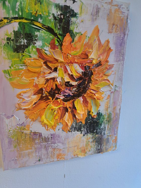 Sunflower impasto