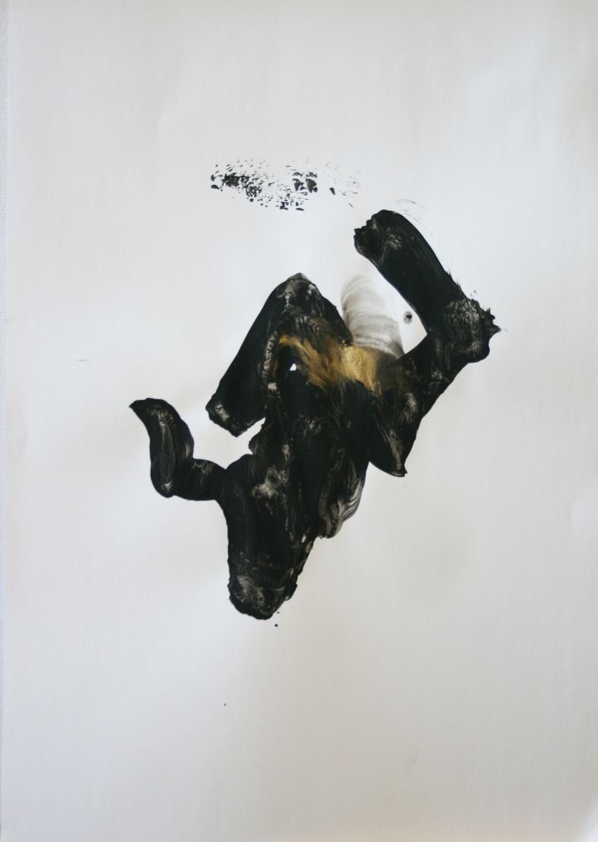 Expressive Abstract Limited Edition Print By Salana Art / Svetlana Samovarova, 9 X 13", Abstraction 1026, Original Artwork