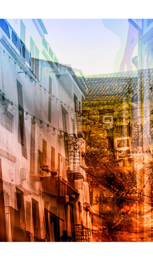 Spanish Streets 21. Abstract Multiple Exposure photography of Traditional Spanish Streets. Limited Edition Print #1/10 by Graham Briggs