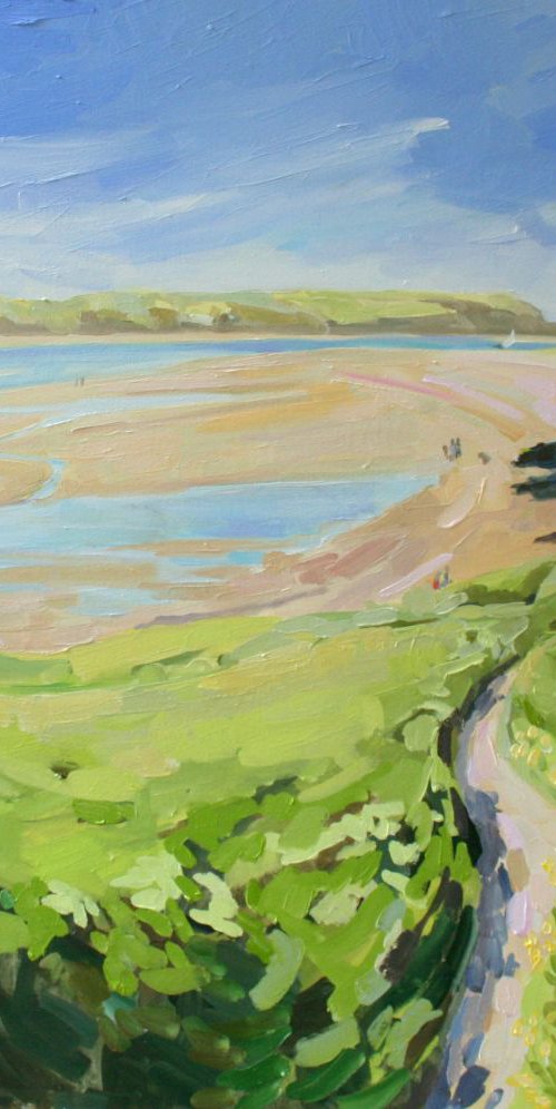 Walking from Rock across dunes by Katharine Rowe