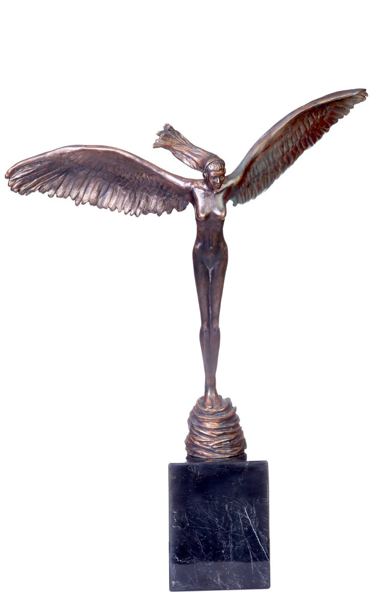 Abstract Bronze Sculpture By Seda Eyuboglu, 26 X 32", Modern Angel, Original Artwork