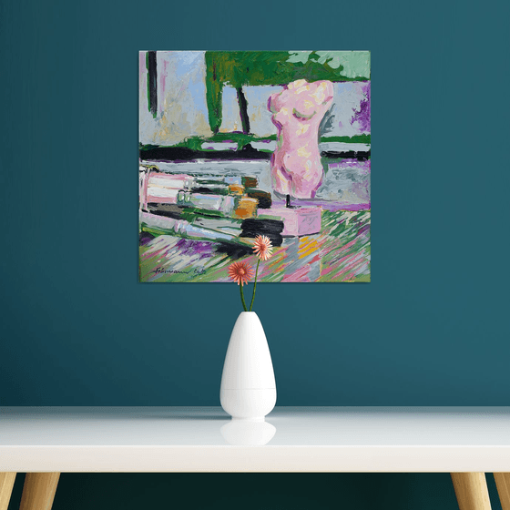STILL LIFE WITH BRUSHES