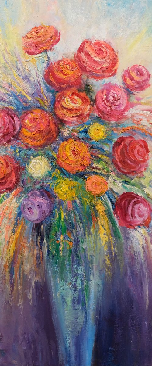 Vase of Roses by Behshad Arjomandi