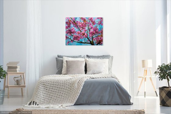 SAKURA 6616 - oil landscape painting on stretched canvas