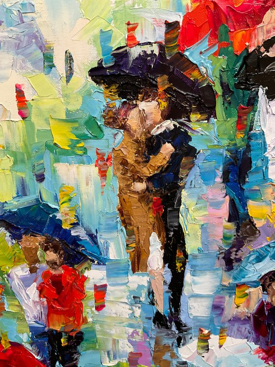 Paris. Spring love. Umbrellas