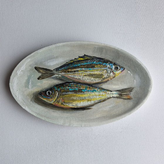 picarel fish oil painting