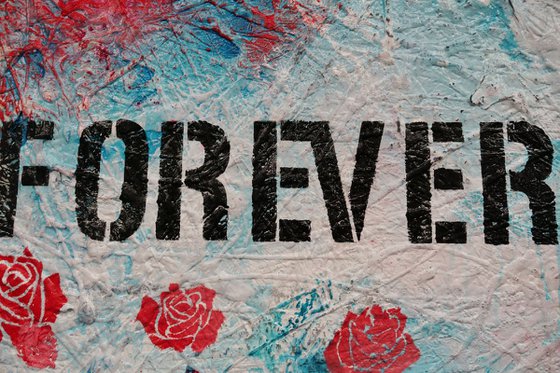 Forever and Ever 120cm x 150cm Forever XX Textured Urban Pop Art