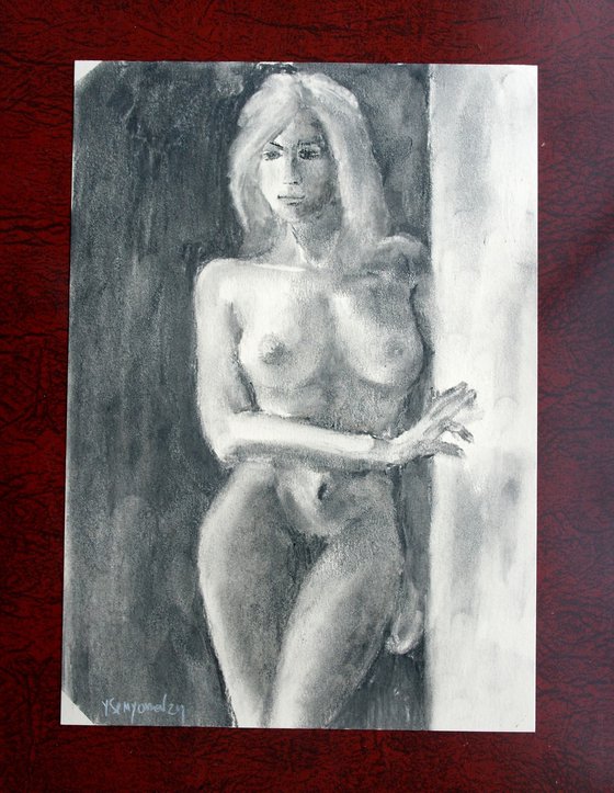 Female Figure 47 Charcoal Sketch
