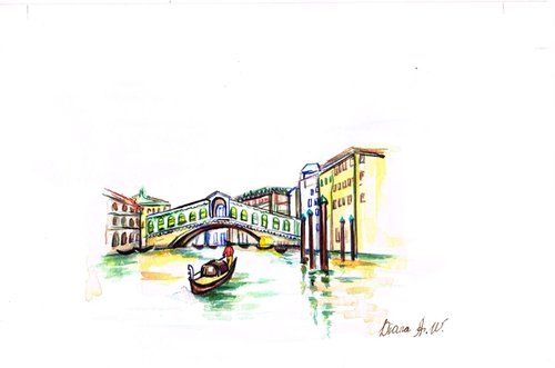 Venice Rialto Bridge by Diana Aleksanian