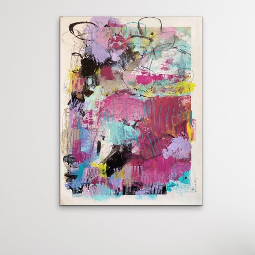 Color Explosion - Colorful Bold Abstract Expressionism by Kat Crosby