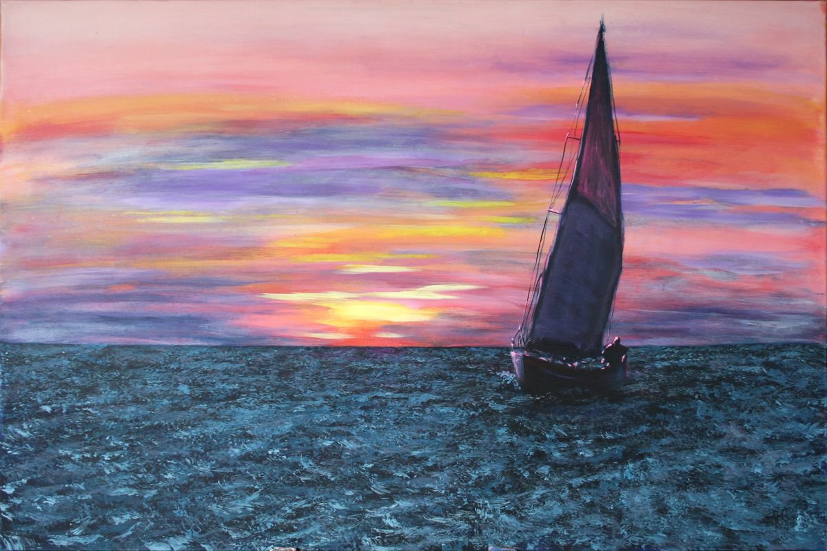 Sea Walk By Salana Art / Svetlana Samovarova, 35 X 24, Artwork For Sale On Artfinder