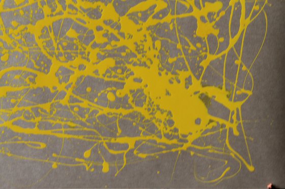Yellow Energy- Style Jackson Pollock