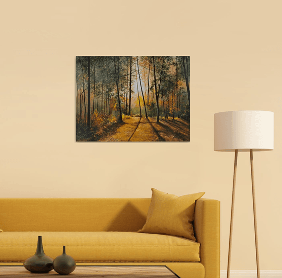 Sunlit Forest Serenity