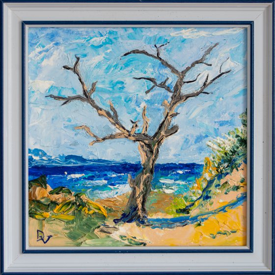 Dead tree by the sea (framed)