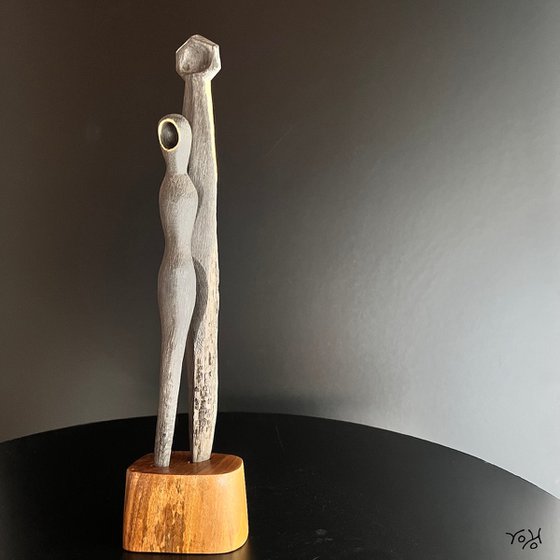 Spoon figures made of bog oak