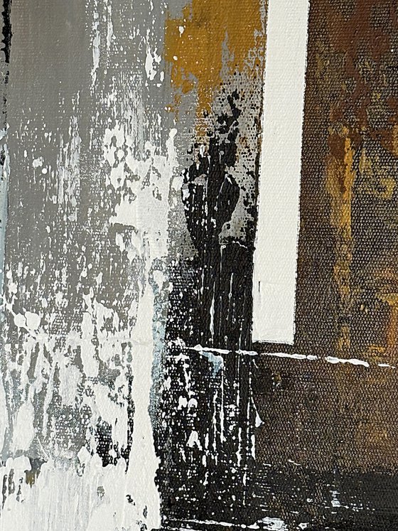 Parallel Balance Large Abstract Diptych