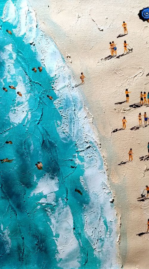 People on the beach by Vishalandra Dakur