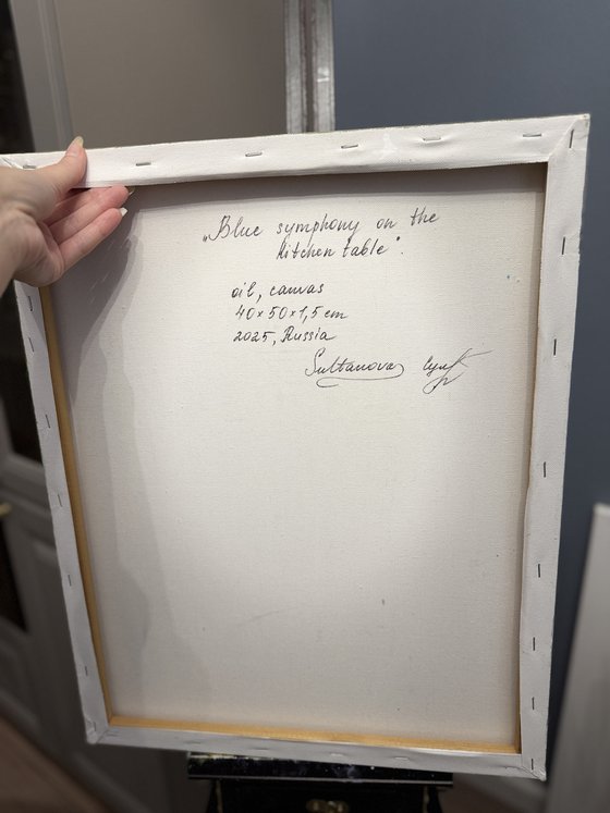 Blue Symphony on the Kitchen Table