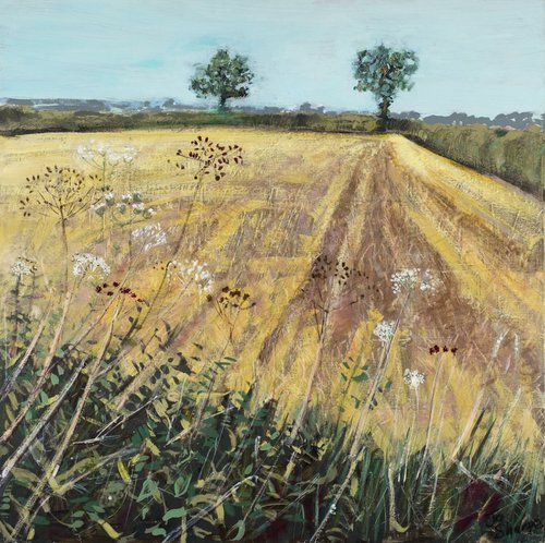 Cut cornfield by Jo Sharpe
