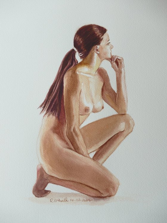 Kneeling female nude