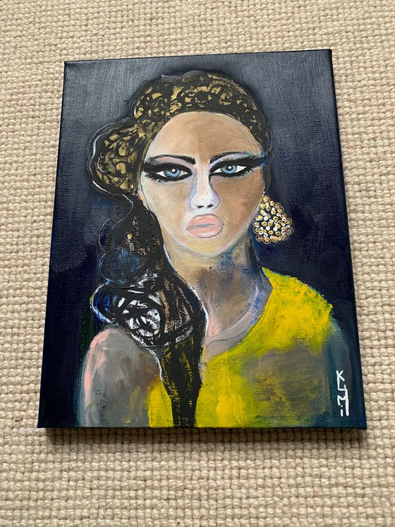 Portrait Woman Acrylic Painting Margaret Kean Inspired Beautiful Gift Ideas Artfinder Wall Decor Artwork on Canvas Paintings Wall Art