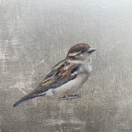 Little Sparrow ~ on silver