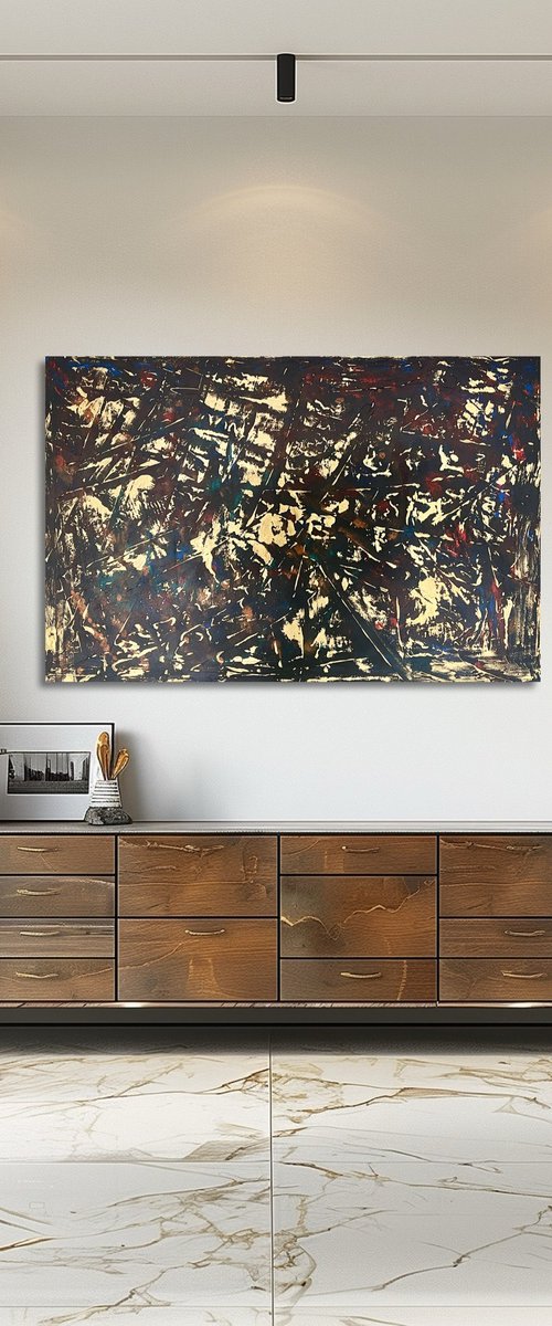 Gold Leaf 120x80x2 by Exclusive Arts