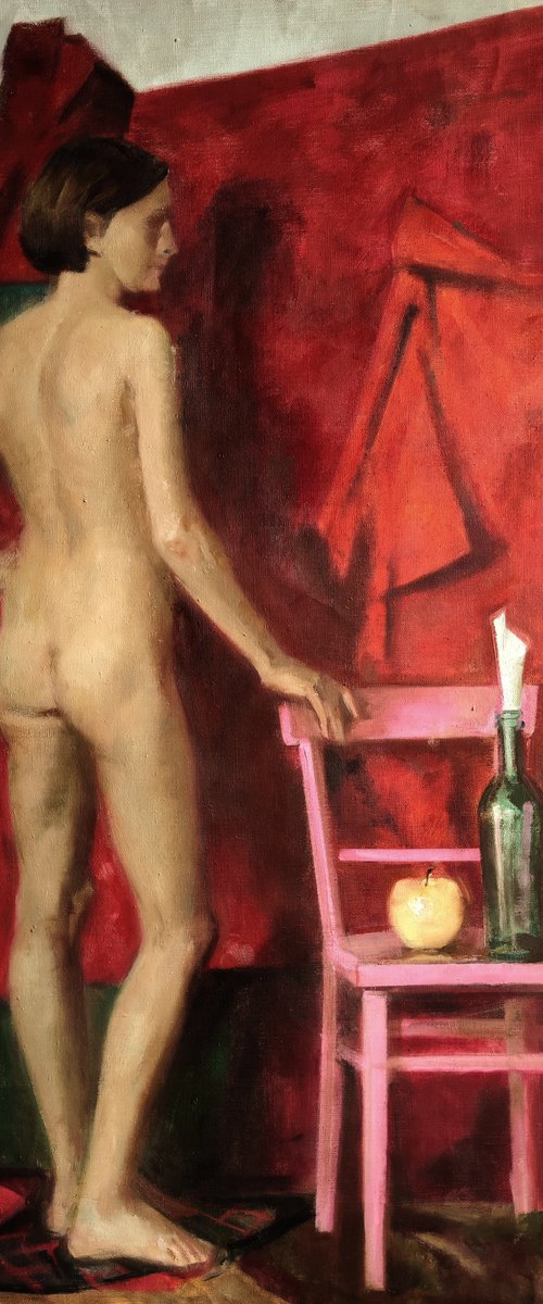 Nude with an apple by Maria Egorova