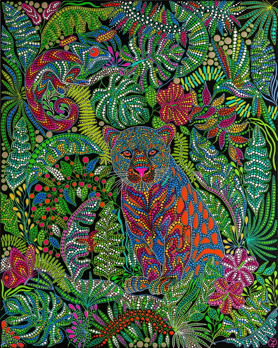 Expressive Giclee Print , Jungle By Oxana Lazari, 35 X 43, Artwork For Sale On Artfinder