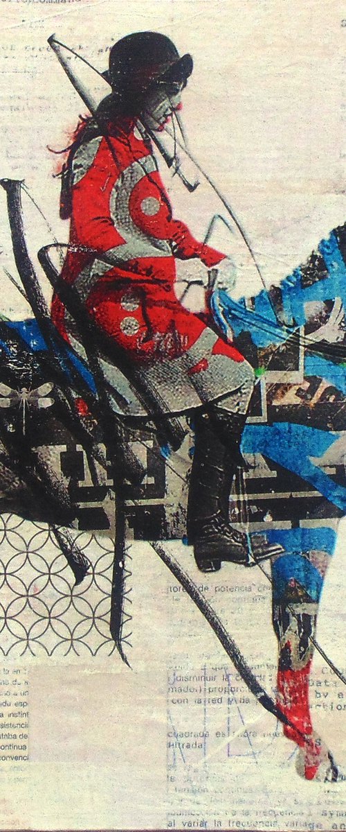 Collage_91_30x30 cm_Girl and horse by Manel Villalonga
