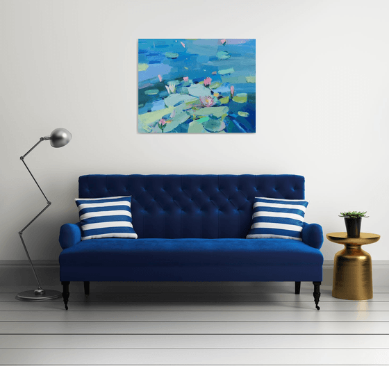 custom painting "Water Lilies "