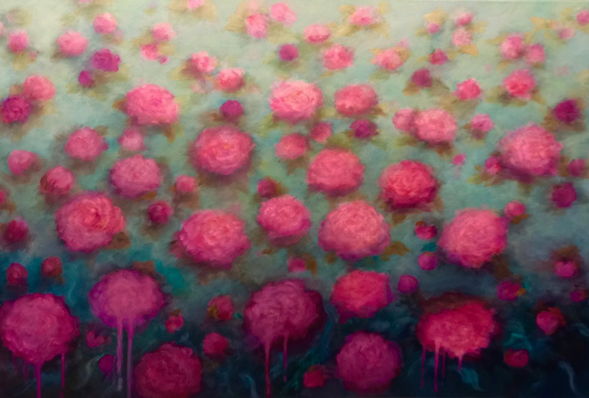 Peony Penche By Lee Campbell, 35 X 24, Artwork For Sale On Artfinder