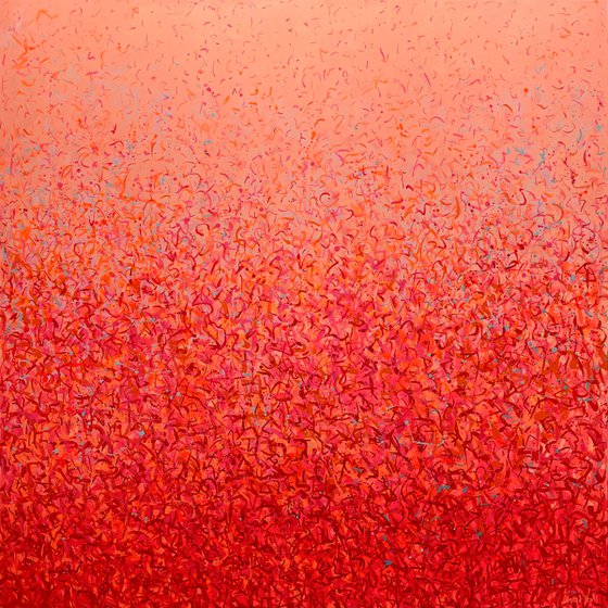 Neon Garden One- 170 x 170cm acrylic on canvas