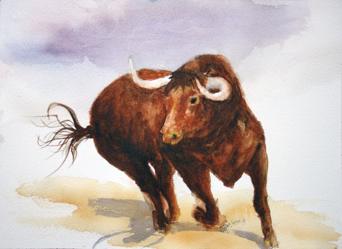Bull I / ORIGINAL PAINTING by Salana Art Gallery