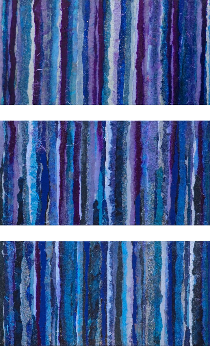 Organic Abstract Collage By Dave Popino, 20 X 33, Box Of Rain, Original Artwork