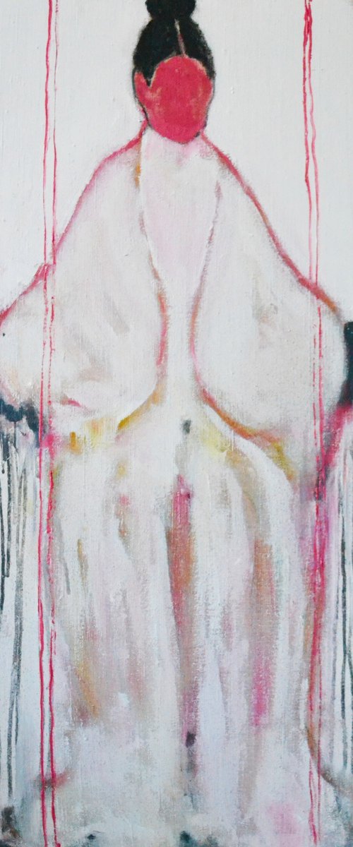 White Abstract figure by Gela MIKAVA