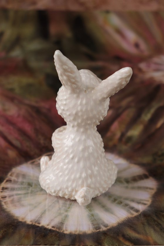 Easter Rabbit I. Tiny sculpture by Elya Yalonetski