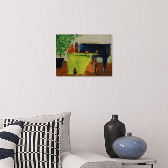 Still Life with a Grand Piano / Original Painting / gift for you