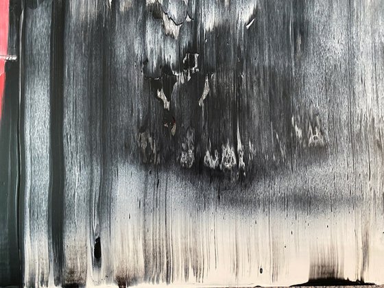 "Before The Dawn" - Original PMS Abstract Acrylic Painting On Plexiglass, Framed - 26" x 26"